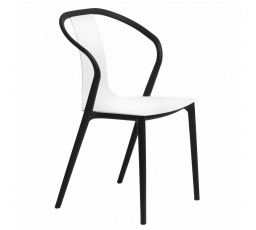 Stolička Bella čierna/biela