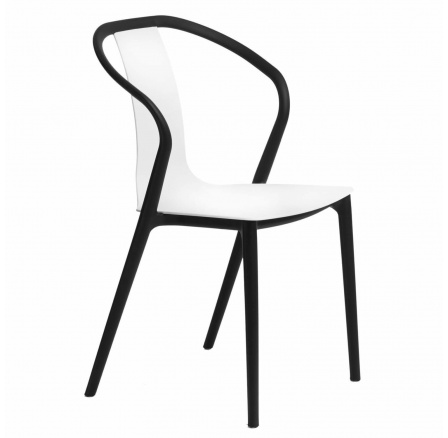 Stolička Bella čierna/biela