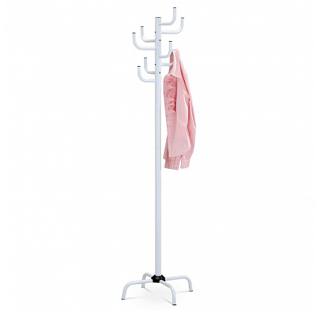 Regál, kovová konštrukcia, biely lesklý lak, výška 182 cm, nosnosť 10 kg