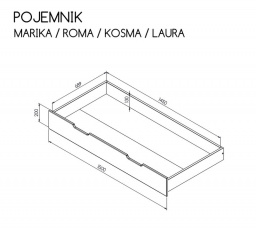 Prosím, pošlite text, ktorý chcete preložiť. do postele ROMA/MARIKA/KOSMA/LAURA/GAJA/INKA/ZUZA - Farba korpusu: borovica na antracit