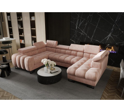 Rohová sedacia súprava ASPEN MAX II 195x350x170 cm - ľavá, ružová