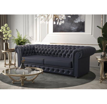 Sofa MANCHESTER III 218 cm prírodná koža - Pohovka bez funkcie spania, Koža F-58