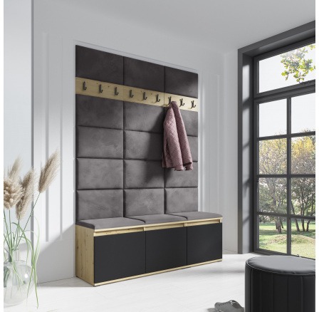 Predsieňová stena EMI 6, Trinity 34/Artisan + Black