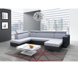 Rohová sedacia súprava v tvare U Soft pravá hnedá