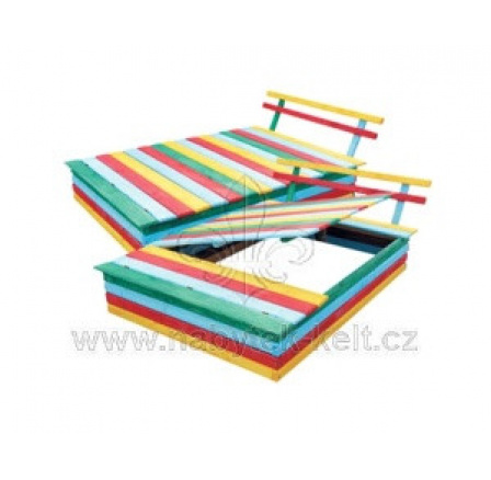 Pieskovisko s dreveným krytom a lavičkou 30x150x110 Pieskovisko s dreveným krytom a lavičkou 30x150x110