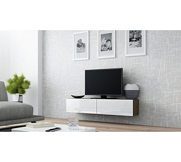 TV komoda VIGO 140, latte / biely lesk