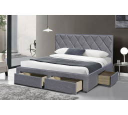 Posteľ s úložným priestorom BETINA 160 cm, Sivá