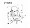Kancelárske kreslo CYBORG, čierna