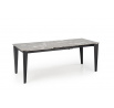 Jedálenský stôl FELIX, efekt popolavého mramoru/čierna