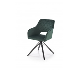 Jedálenská otočná stolička K535, tmavo zelená/čierna