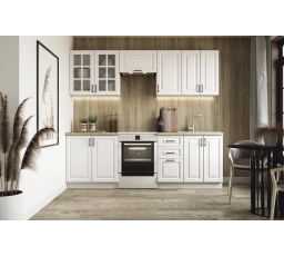 Kuchynská linka ELIZABETH 240, Biela/Biela matná