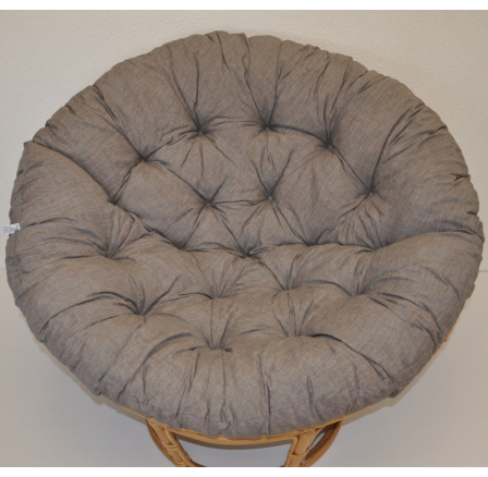 Vankúš deluxe pre kreslo papasan 100 cm - sivá látka