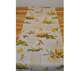 Obrus bežec 40x170 olivový motív