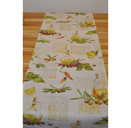 Obrus bežec 40x170 olivový motív