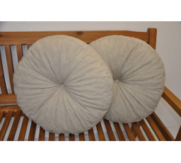 Vankúš okrúhly veľký tmavobéžový set 2 ks