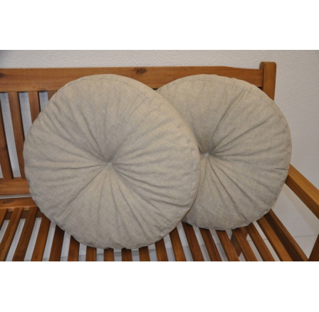 Vankúš okrúhly veľký tmavobéžový set 2 ks