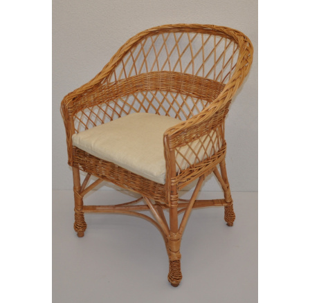 Kreslo Rudnik - vankúš béžové zvýraznenia