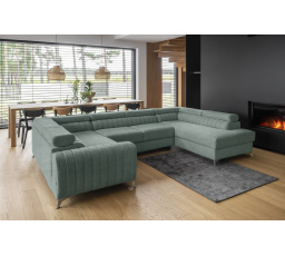 Rohová sedacia súprava v tvare U LOUIS, Poco 100 Pravá