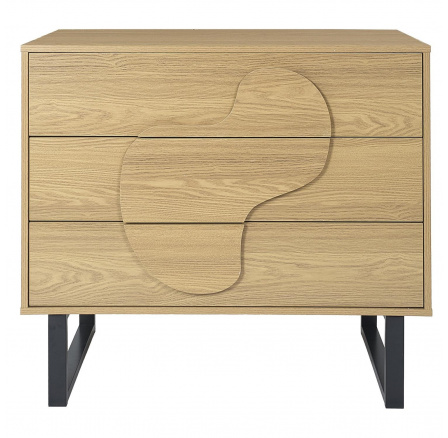 Komoda Calypso s 3 zásuvkami dub/čierna