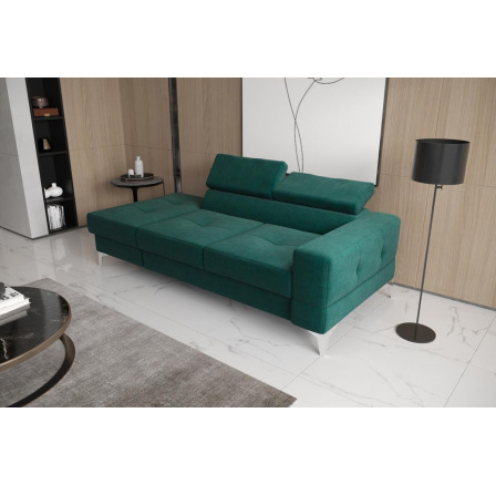 Sofa TOSCANIA II leňoška 205 cm - zelená, ľavá strana