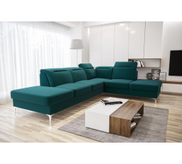 Rohová sedacia súprava OSLO 295x220 - zelená, pravá