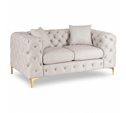Sofa SORRENTO 2S Dvojmiestna Krémová Zamatová