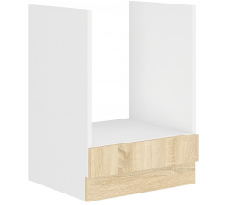 Dolní skřínka SARA - 60 D GAZ BB, Bílá / Dub Sonoma