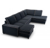 Rohová sedacia súprava v tvare L Olga čierna
