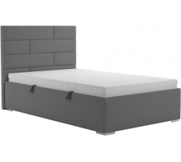Posteľ Toriana 140x200, tmavo sivá