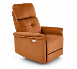 Polohovacie kreslo SEMIR s USB, Škoricová