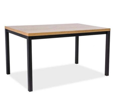 NORMANO - Jedálenský stôl 120 - dýha - dub / čierna (NORMANODC120) (S) (K150-Z)