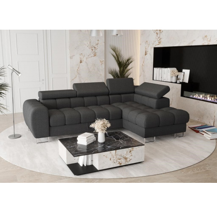 Rohová sedacia súprava ASPEN MINI 260x170 cm - sivá, pravá