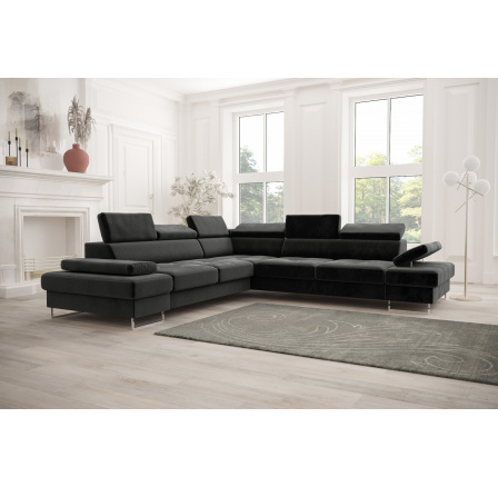 Rohová sedacia súprava GALAXY MAX 280×280 - sivá, ľavá