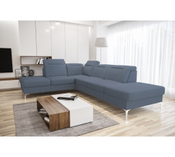 Rohová sedacia súprava OSLO 220x295 s taburetom 100x55 modrá SC74 - rýchle odoslanie
