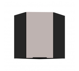 Horná skrinka ARONA - 60x60 GN-72 1F (45°), Čierna mat/Kašmír