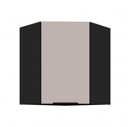 Horná skrinka ARONA - 60x60 GN-72 1F (45°), Čierna mat/Kašmír