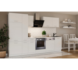 Kuchynská linka Todor 300 biela + PD 210 biela
