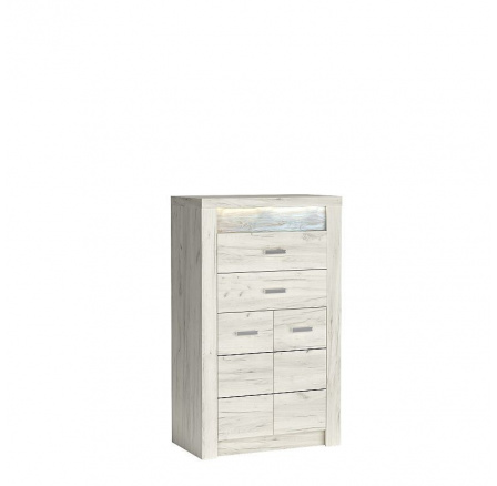 Komoda INDIANAPOLIS I6, craft biely Komoda INDIANAPOLIS I6, craft biely