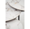 Konferenčný stolík GILDA, efekt bieleho mramoru / čierna