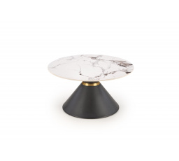 Konferenčný stôl GORETTI, Biely mramor/Čierna