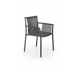 Jedálenská stolička stohovateľná K492, čierna