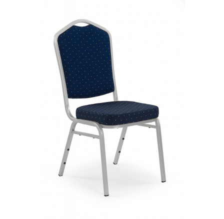 Jedálenská stolička K66S, modrá/strieborná