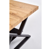 Konferenčný stôl XENA, čierny/prírodný dub
