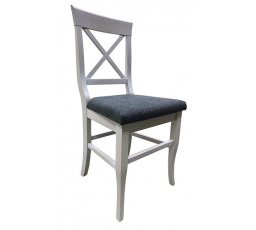 Jedálenská stolička PROVENSAL 7, biela/tmavosivá látka kolekcia SS22