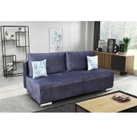 BODO rozkladacia pohovka Monolith 97 tmavo sivá/ vankúše s dekoratívnym vzorom Botanical P2/80 - kolekcia "E" (FE)(K250)