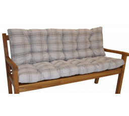 Poduška na záhradnú lavičku 120 cm - látka Antik kocka