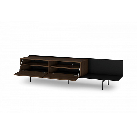 ZENAR RTV 200 2K - elegantný orech / čierna / čierne nohy ZENAR RTV 200 2K - elegantný orech / čierna / čierne nohy