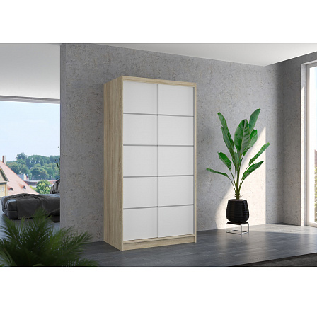Posuvná skriňa RIVA 100 Sonoma+Biela