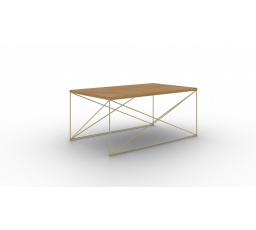 Stolík kávový Dante Zlatý+Dub Lancelot