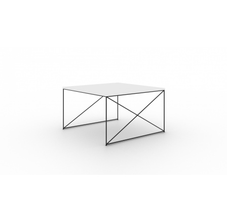 Stolík kávový Nelia Čierny+Biely